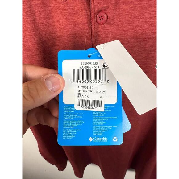 NWT Columbia South Carolina Gamecocks CLG Tech Trail Golf Polo XL - Picture 3 of 6